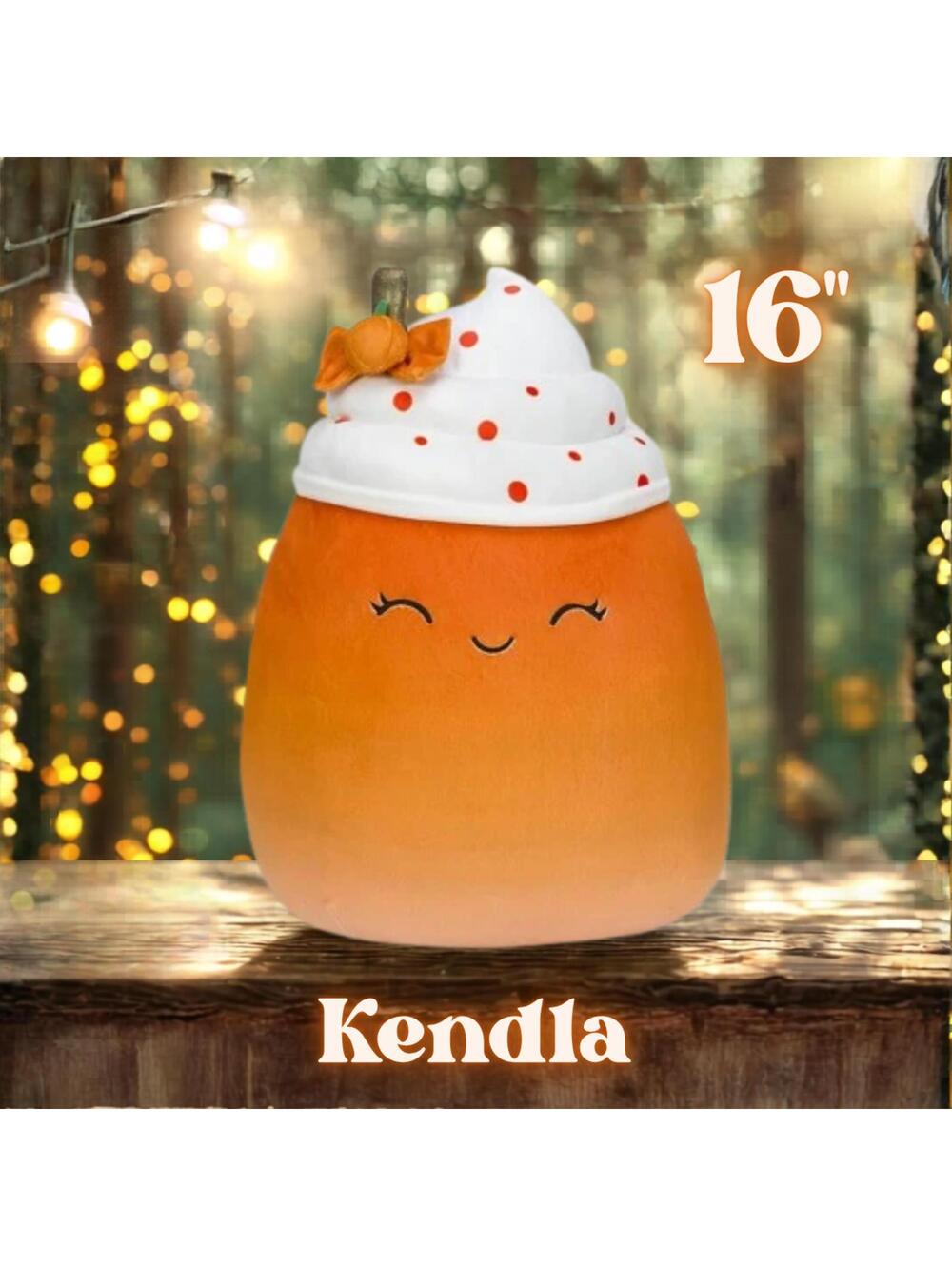 EUC Squishmallows Kendla the Pumpkin Spice Latte 16"